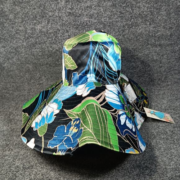 Johnny Was Reverseible Wide Brim Hat Women Zolita Celestial Floral - Picture 9 of 9